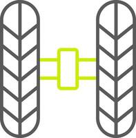 Wheel Alignment Line Two Color Icon vector