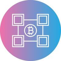 Blockchain Blockchain Line Gradient Circle Icon vector