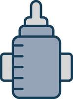 Feeder Line Filled Grey Icon vector