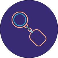 Key Ring Line Two Color Circle Icon vector