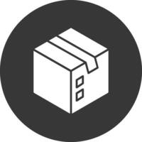 Cargo Glyph Inverted Icon vector