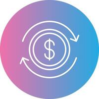 Business Continuity Line Gradient Circle Icon vector