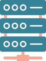Server Glyph Two Color Icon vector