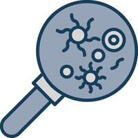 Microbiology Line Filled Grey Icon vector