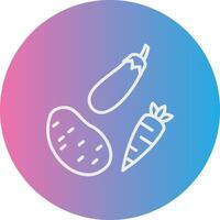 Vegetables Line Gradient Circle Icon vector