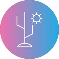 Cactus Line Gradient Circle Icon vector