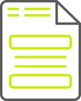 Document Line Two Color Icon vector