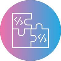 Solutions Line Gradient Circle Icon vector