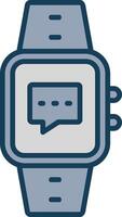 Message Line Filled Grey Icon vector