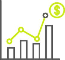 Sales Statistics Line Two Color Icon vector