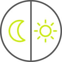 Day And Night free Line Two Color Icon vector