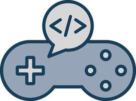 Game Develop Line Filled Grey Icon vector