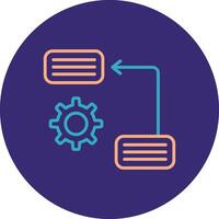 Prioritize Line Two Color Circle Icon vector