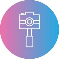 Underwater Camera Line Gradient Circle Icon vector