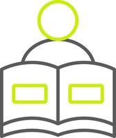 Reading Book Line Two Color Icon vector