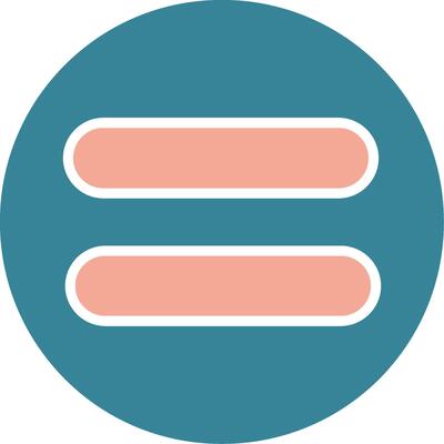 Equal Glyph Two Color Icon