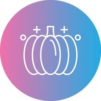 calabaza línea degradado circulo icono vector