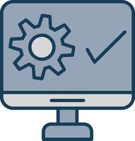 System Line Filled Grey Icon vector