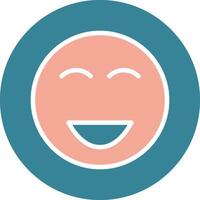 Happy Glyph Two Color Icon vector