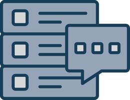 Database Message Line Filled Grey Icon vector