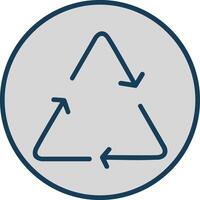 Recycle Line Filled Grey Icon vector