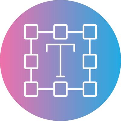 Typographic Line Gradient Circle Icon