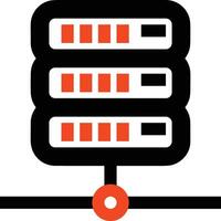 almacenamiento datos icono símbolo imagen para base de datos ilustración vector