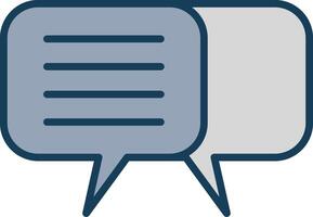 Dialog Line Filled Grey Icon vector