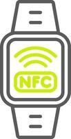 Nfc Line Two Color Icon vector