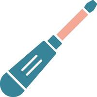 Screwdriver Glyph Two Color Icon vector