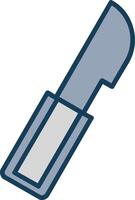 Surgery Knife Line Filled Grey Icon vector