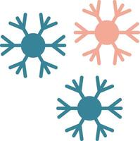 Snowflakes Glyph Two Color Icon vector