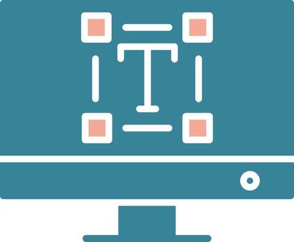 Typography Glyph Two Color Icon vector