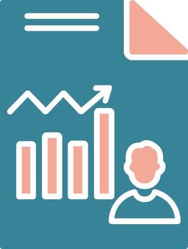 Bar Presentation Glyph Two Color Icon vector