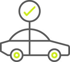 Car Check Line Two Color Icon vector