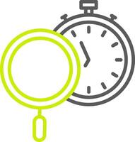 Time Tracking Line Two Color Icon vector