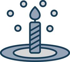 Bunsen Burner Line Filled Grey Icon vector