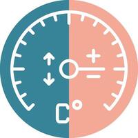 Gauge Glyph Two Color Icon vector