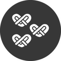 Pretzel Glyph Inverted Icon vector