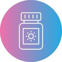 Sun Block Line Gradient Circle Icon vector