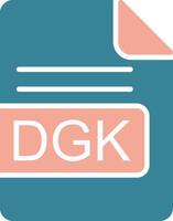 dgk archivo formato glifo dos color icono vector