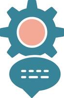 Speech Bubble Glyph Two Color Icon vector