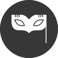 Eye Mask Glyph Inverted Icon vector