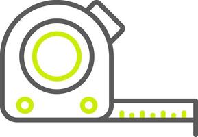 Tape Measure Line Two Color Icon vector