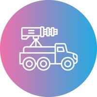 Truck Line Gradient Circle Icon vector