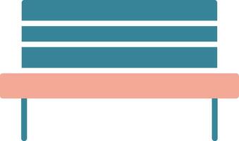 Bench Glyph Two Color Icon vector