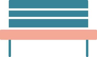 Bench Glyph Two Color Icon vector