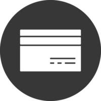 Credit Card Glyph Inverted Icon vector