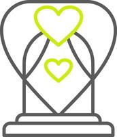 Wedding Arch Line Two Color Icon vector
