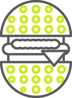 Burger Line Two Color Icon vector